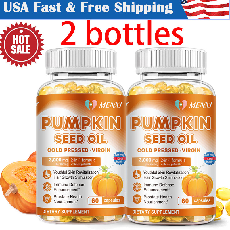 Pumpkin Seed Oil 3000mg Capsule | Prostate Health | Immune Function 120 Softgels