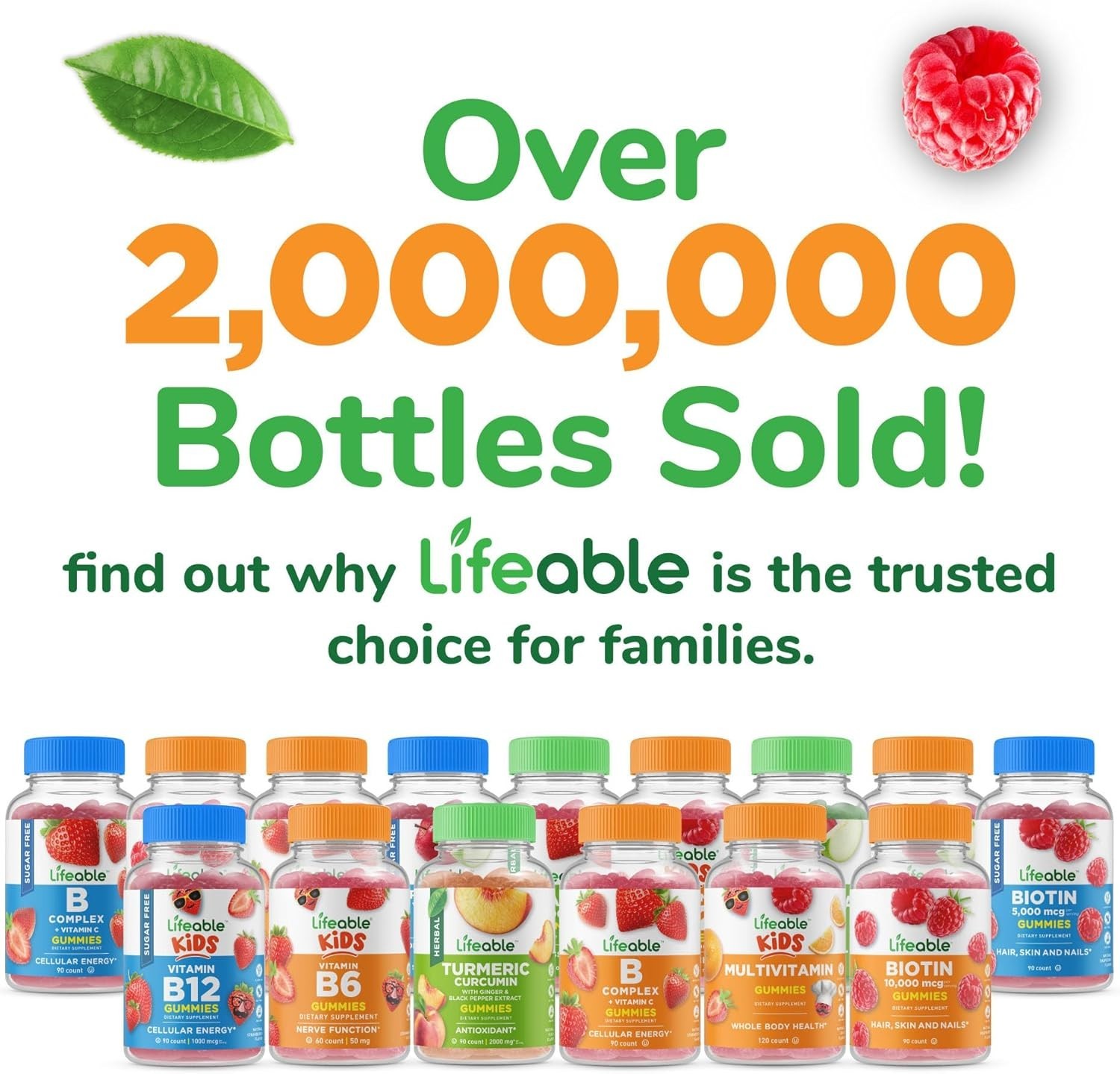 Lifeable Sugar Free Multivitamin with Iron- Great Tasting Gummy – 90 Count