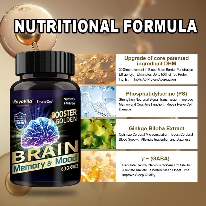 FREE S&H! Royavita Memory & Mood Capsules – Brain & Memory Capsules – Qty 60