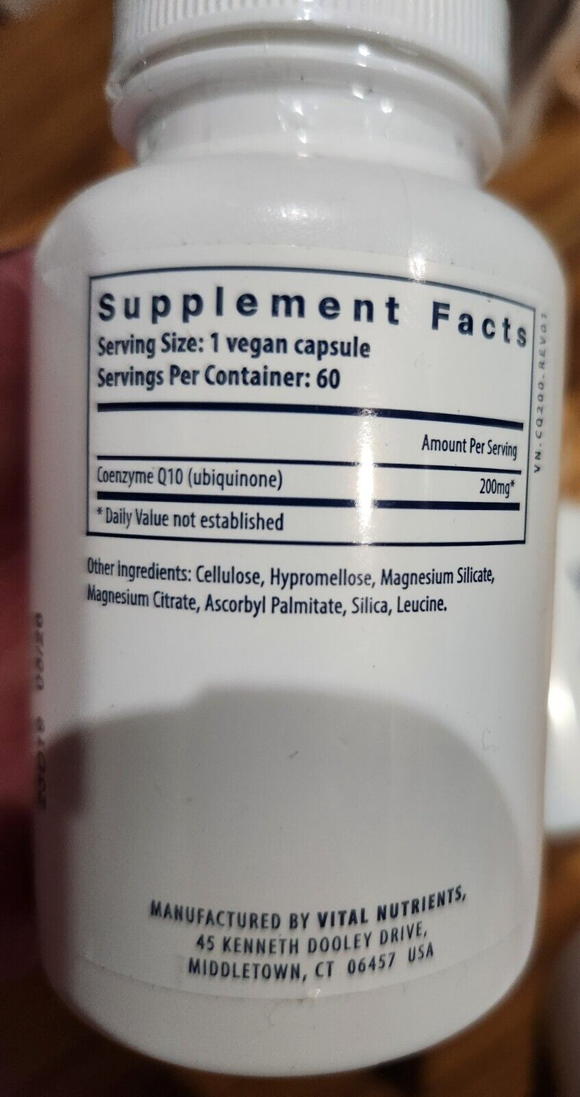 VITAL NUTRIENTS – Coenzyme Q10 – 200 mg EXP : 05 / 2026