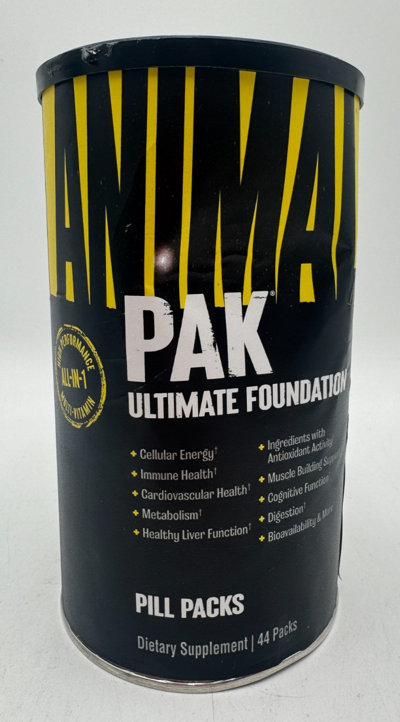 Animal Pak Convenient All-in-One Vitamin Supplement Pack, 44 Packs, EXP: 1/28