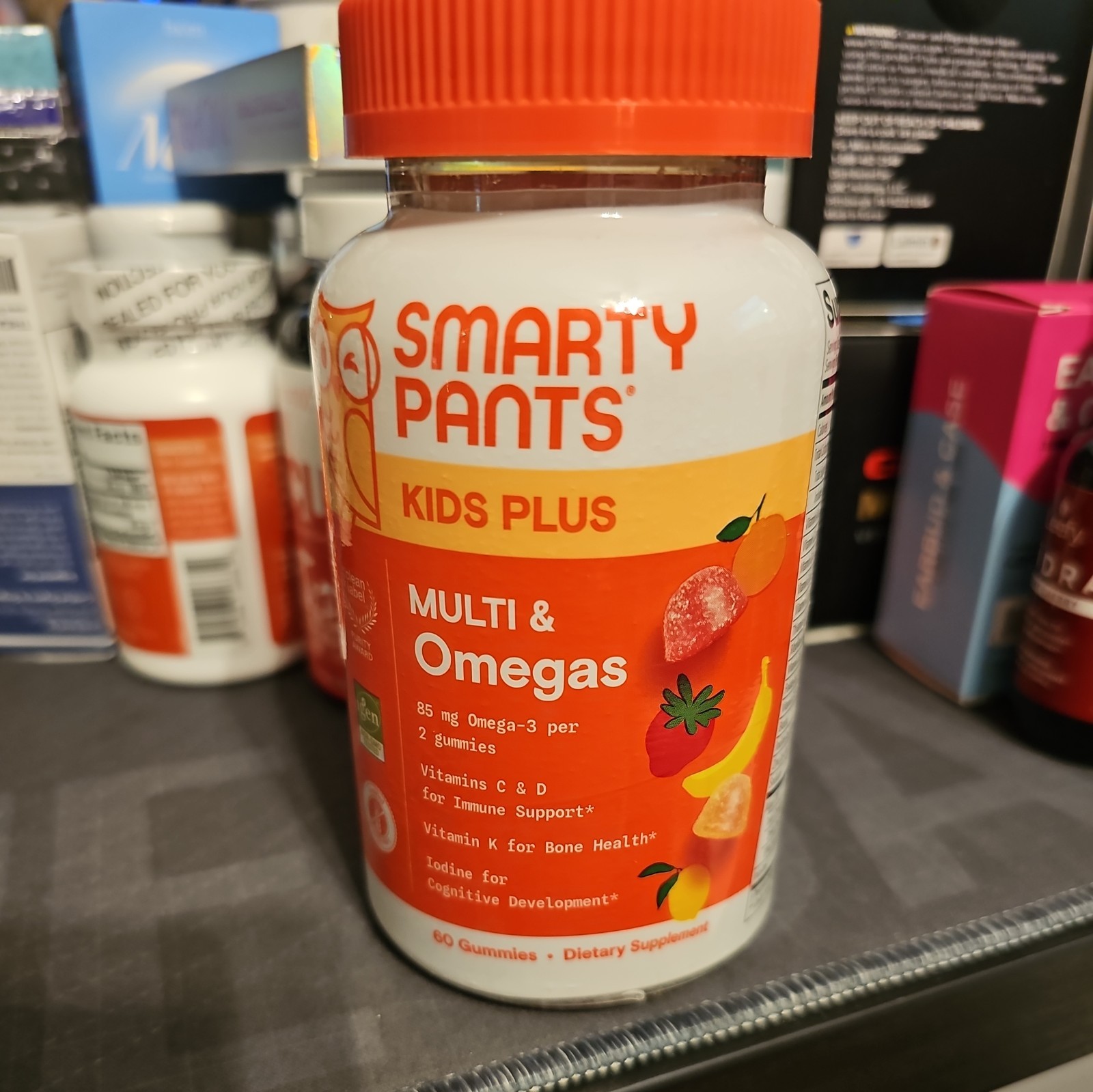Kids Plus, Multi & Omegas Gummies, Lemon, Orange, and Strawberry 60