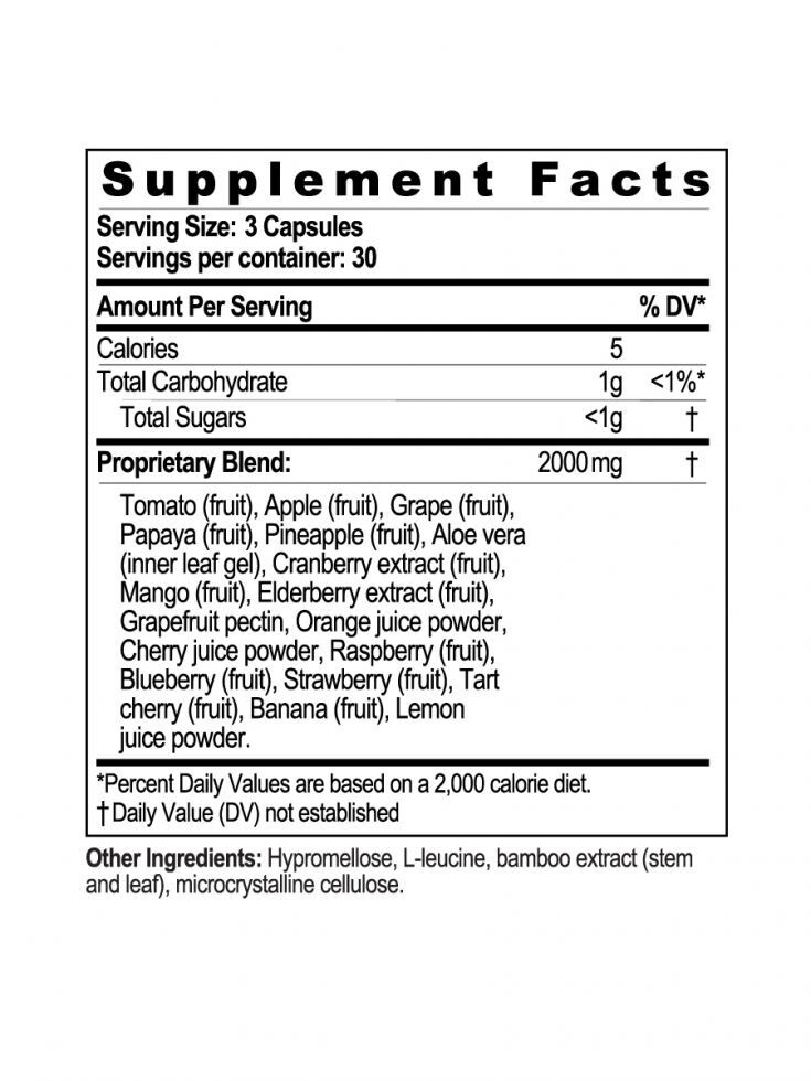 Youngevity 18 Daily Super Fruit Blend & 20 Daily Super Veggie Blend / 90 Caps
