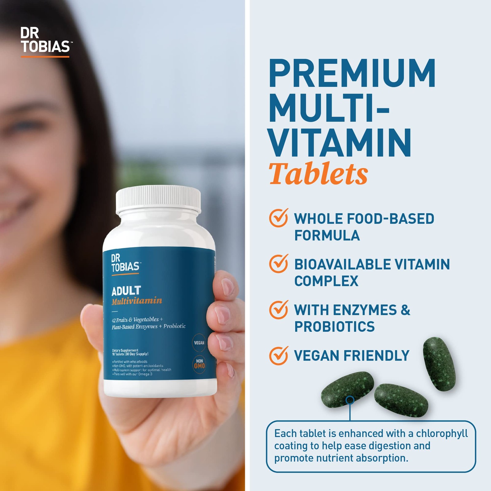 Dr. Tobias Adult Multivitamin for Women & Men, Immune 90 Count (Pack of 1)