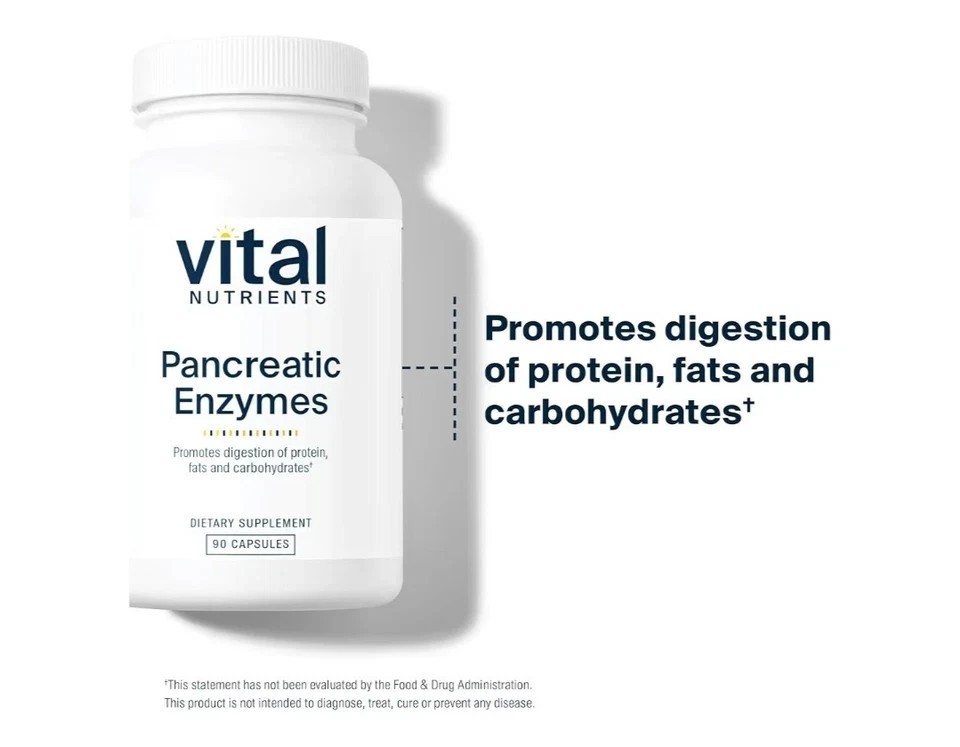 Vital Nutrients Pancreatic Enzymes 1000Mg (Full Strength) | 90 Capsules