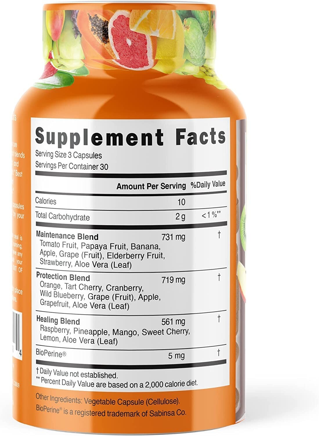 360 Caps Fruits & Veggies – 180 Fruit and 180 Veg (Compare to Balance of Nature)