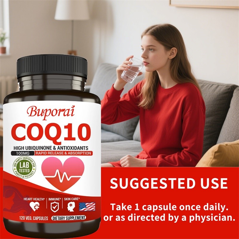 CoQ10 240pcs, Cellular Energy Production, Supports Heart and Blood Vessel Health
