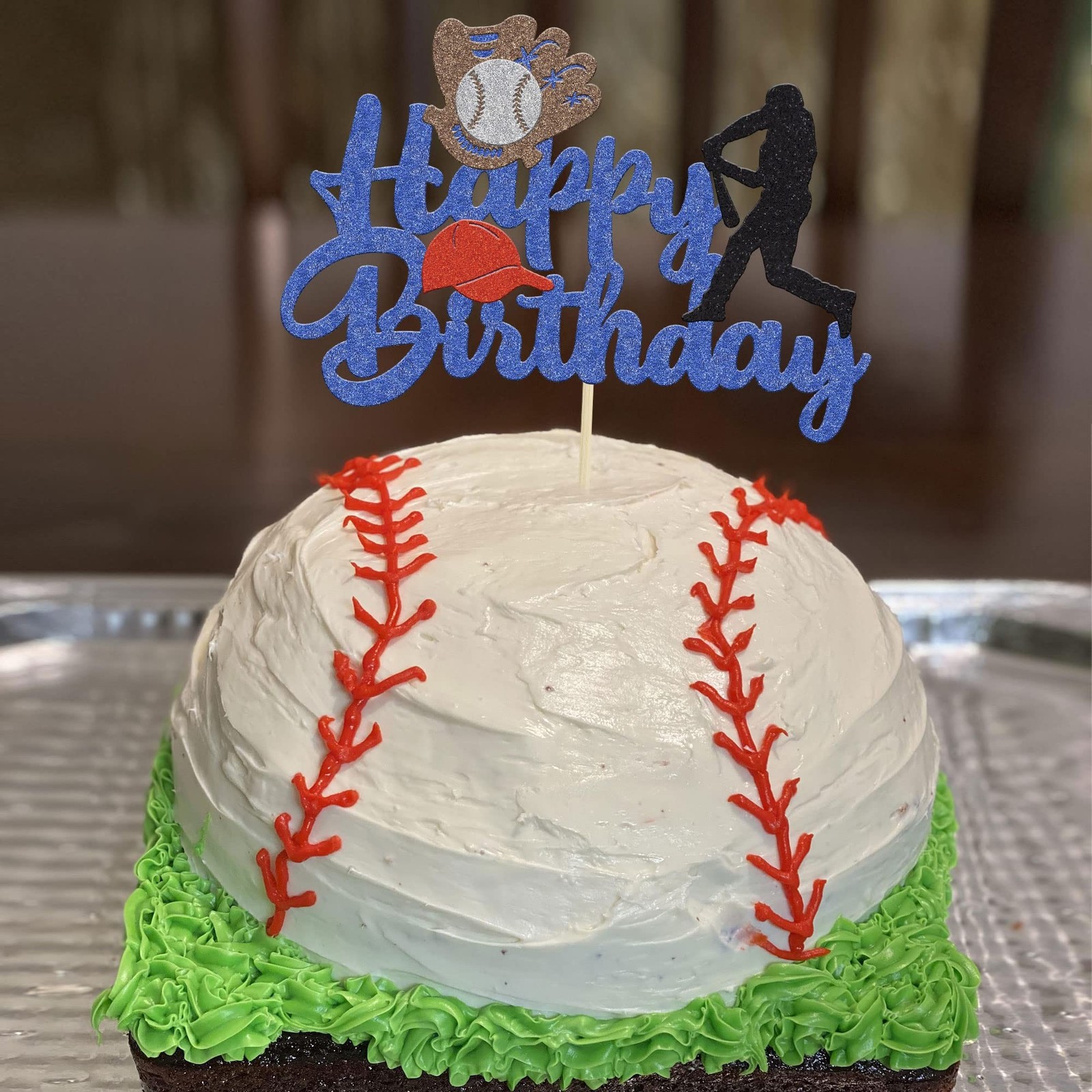 1 Pack Baseball Theme Cake Topper Sports Happy Birthday Baseball Player Cake …