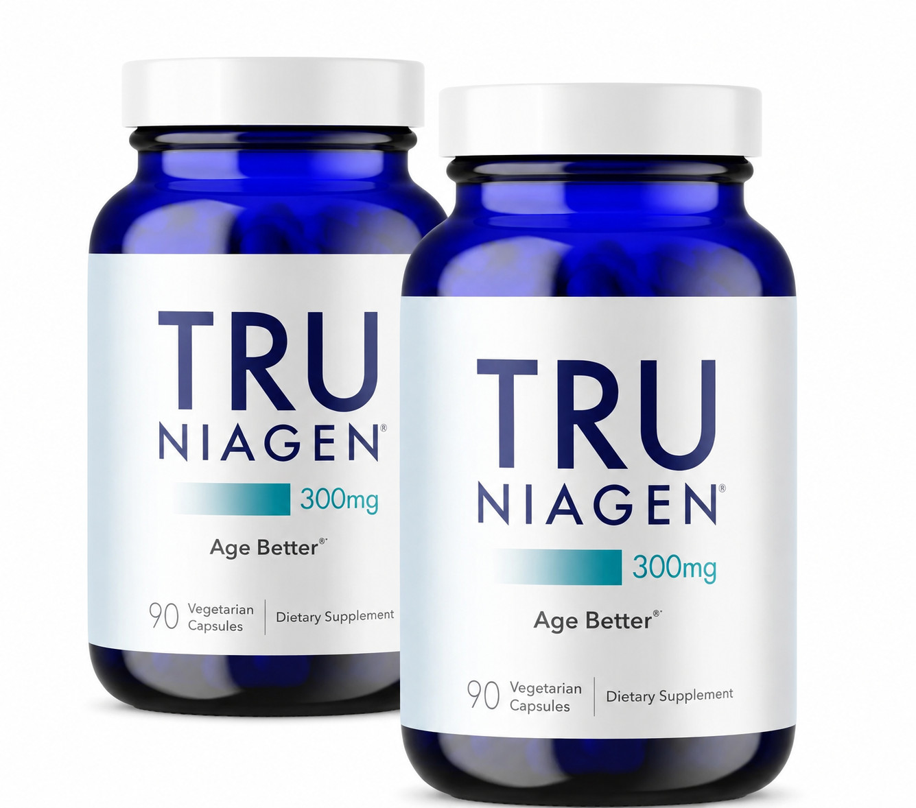 TRU NIAGEN Niagen 300mg – NAD Booster, 2-Pack (90 Servings Each)