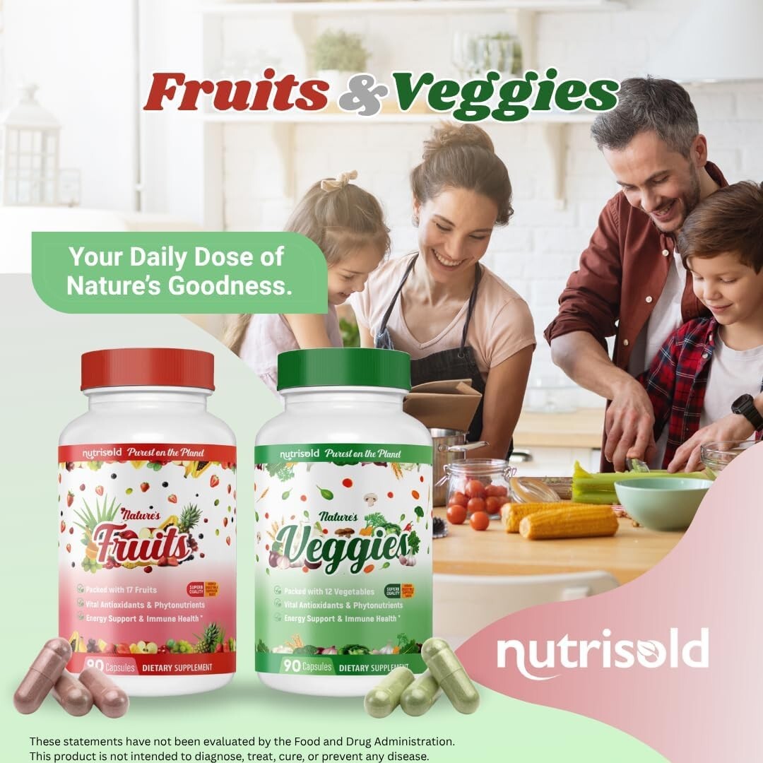 Whole Food Fruits & Vegetables Supplement – Superfood Blend for Energy…05/2028