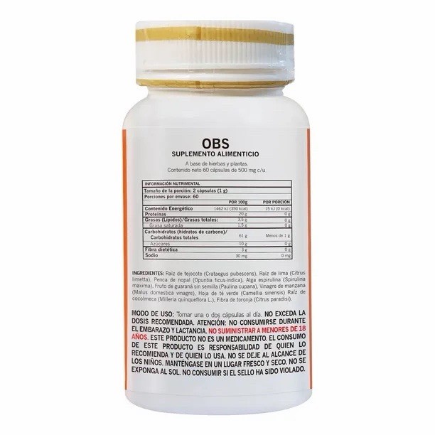 OBS Power Golden Herbal Dietary Supplement 60 Capsules 500mg Plant-Based Formula