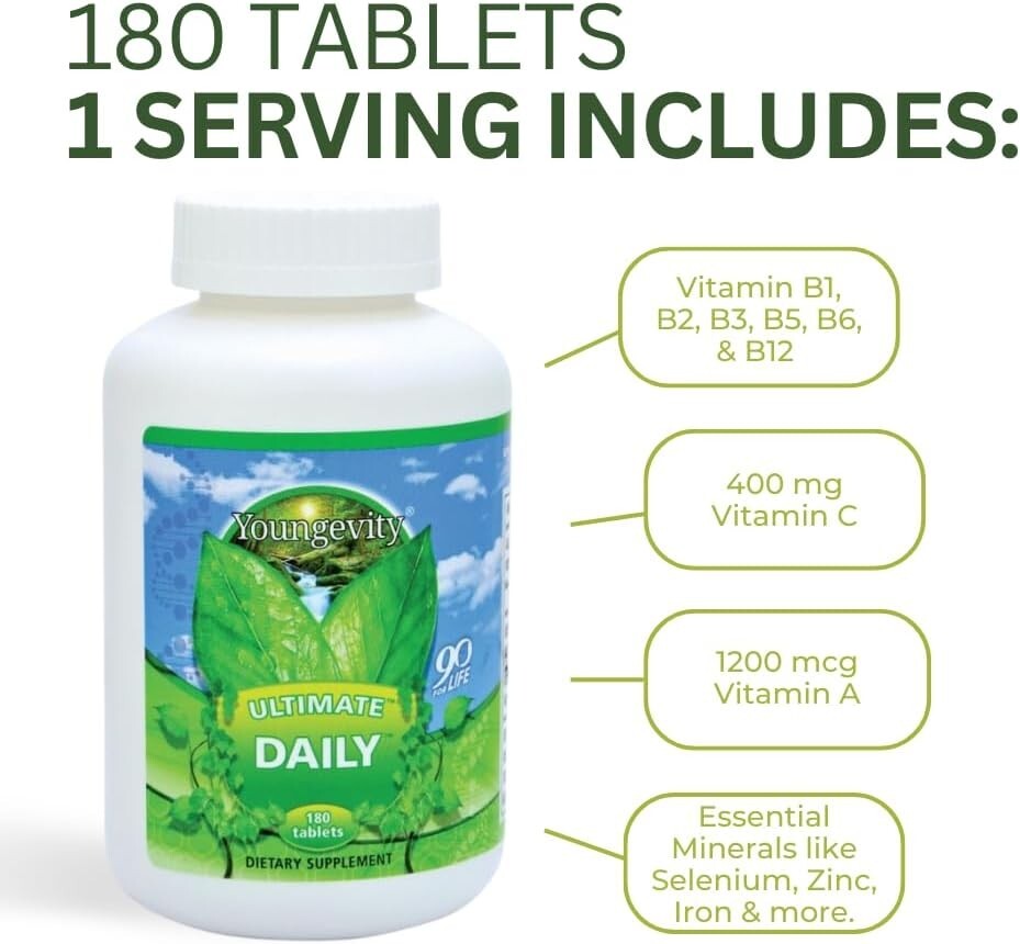 Youngevity Ultimate Daily Mega Multivitamin – 20+ Vitamins and Minerals