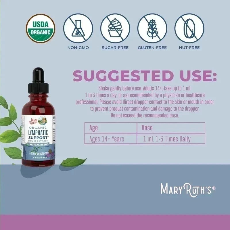 Mary Ruth’s Organic Lymphatic Support 30mL (Alcohol‑Free)