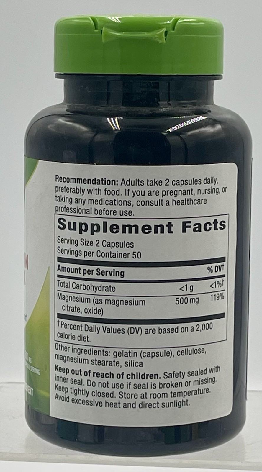 Lot of 2 Nature’s Way Magnesium Complex 500 mg 100 Capsules Each Exp 12/27