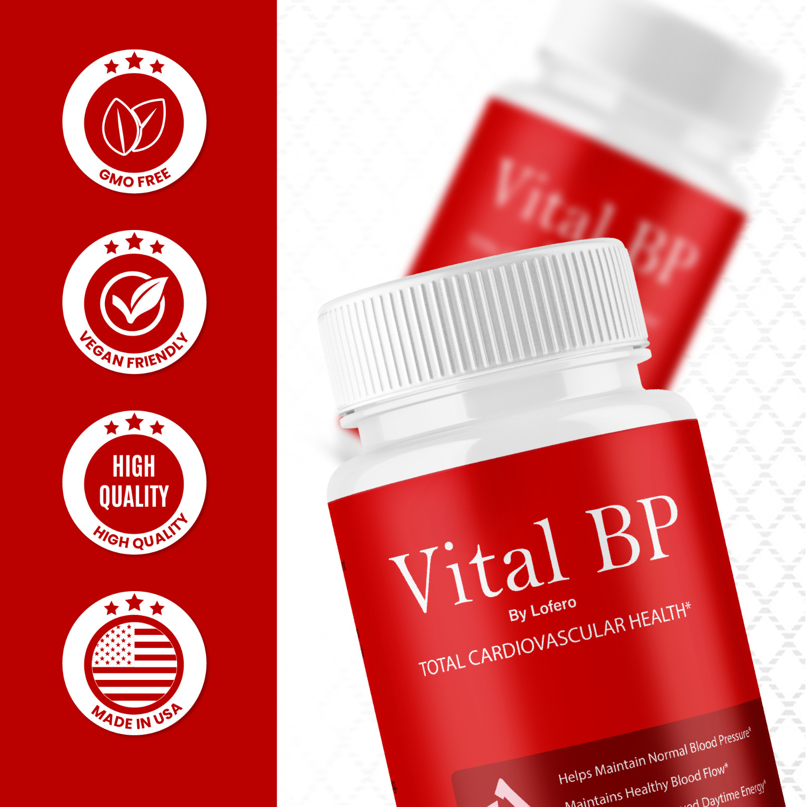 (2 Pack) Vital BP Capsules VitalBP Total Cardiovascular Health Pills (120 ct)