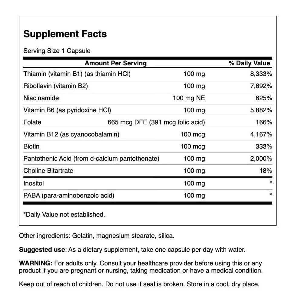 Swanson Balance B-100 Complex – High Potency 100 Capsules