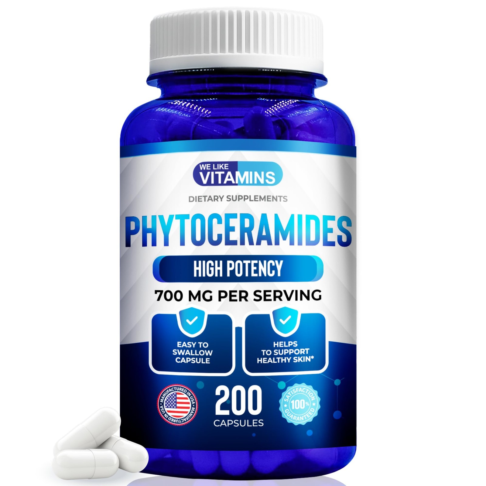 We Like Vitamins Phytoceramides 700mg – 200 Capsules 200 Count (Pack of 1)