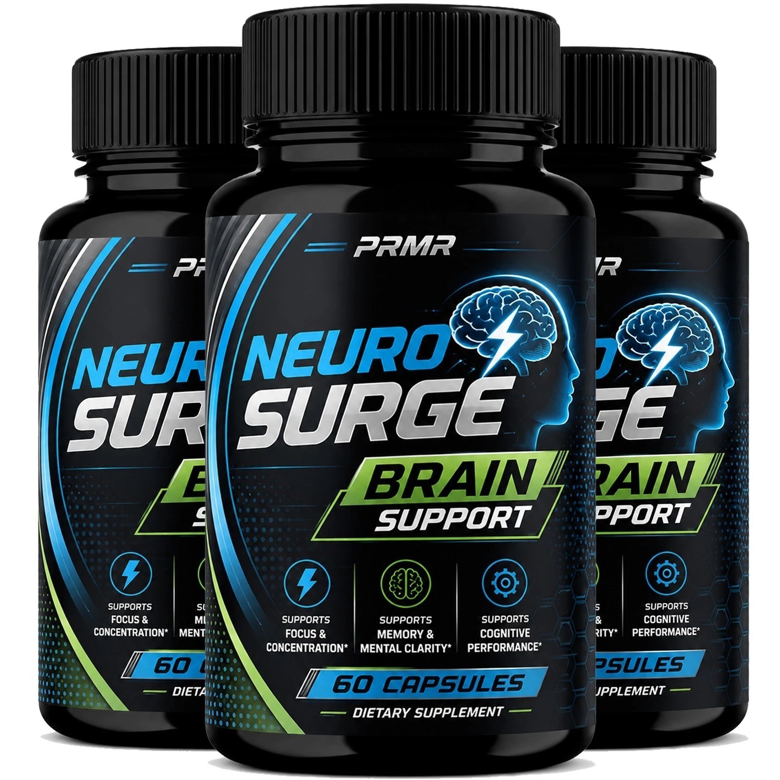 (3 Pack) Neuro Surge Brain Supplement Nootropic Formula Support Cognitive Health