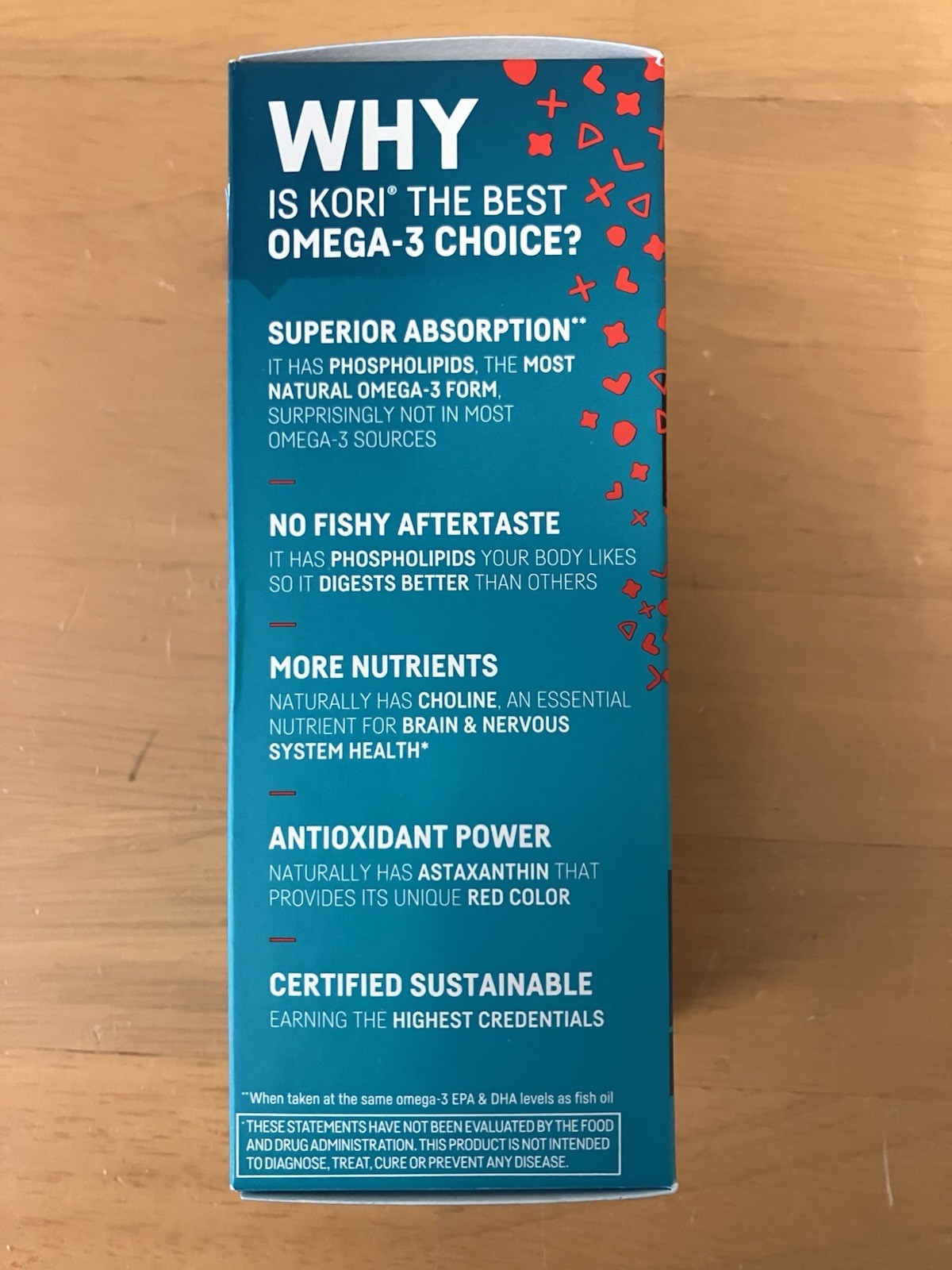 KORI pure Antarctic KRILL OIL 1200mg Omega-3 Multi Benefit 30 Ct. Exp. 04/2028