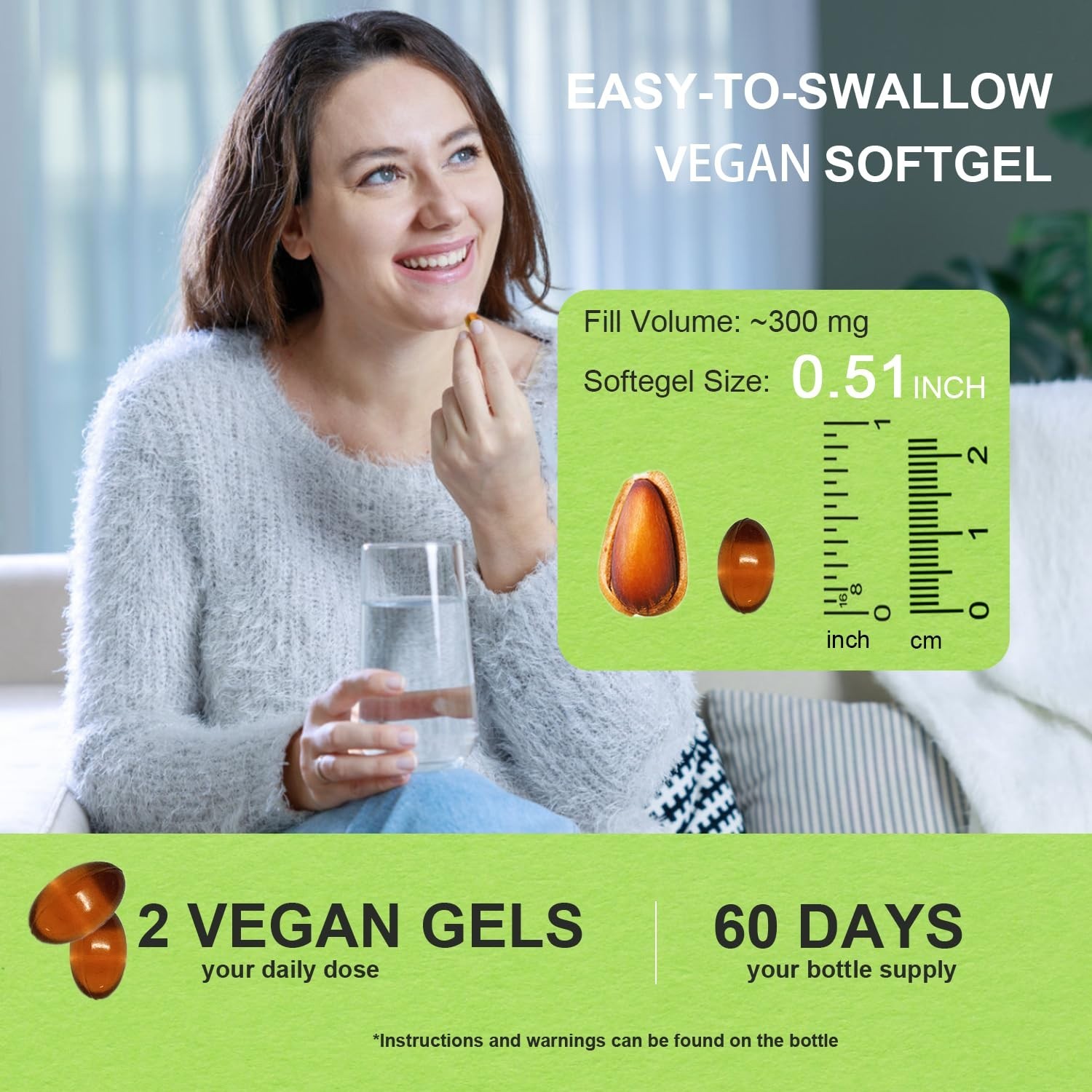 Vegan Oregano Oil Softgels with Black Seed Oil, 120 Ct – Immune Support & Digest