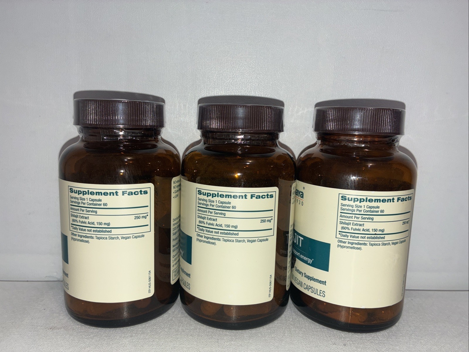 Lot Of 3-Himalaya Herbals Shilajit /60 VegCaps Each / Exp 02/2027