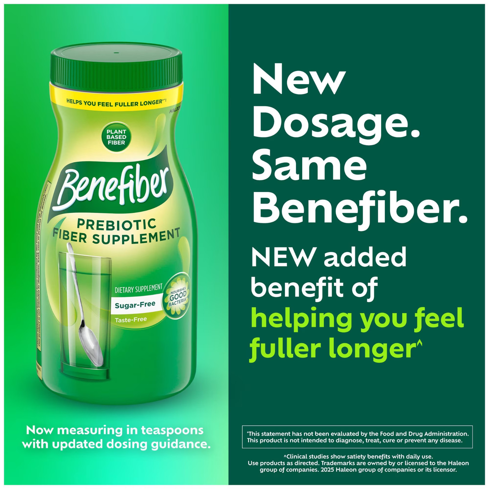 Benefiber Daily Prebiotic Fiber Supplement Powder, Unflavored, 28.9 oz.