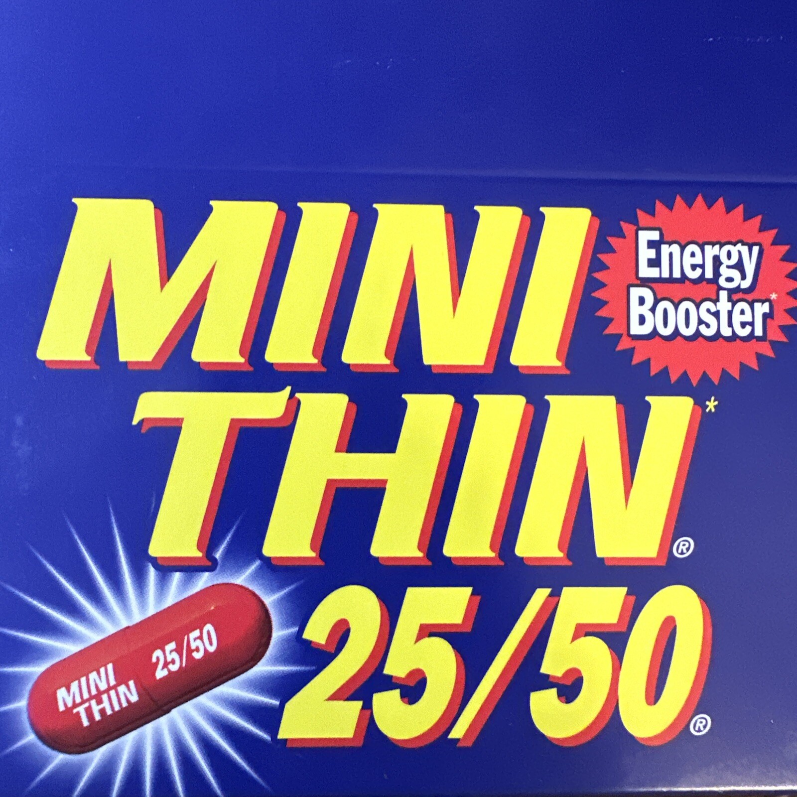 4 x 30ct BOTTLES MINI THIN 25/50 EF ENERGY BOOSTER ( 120 ) PILLS