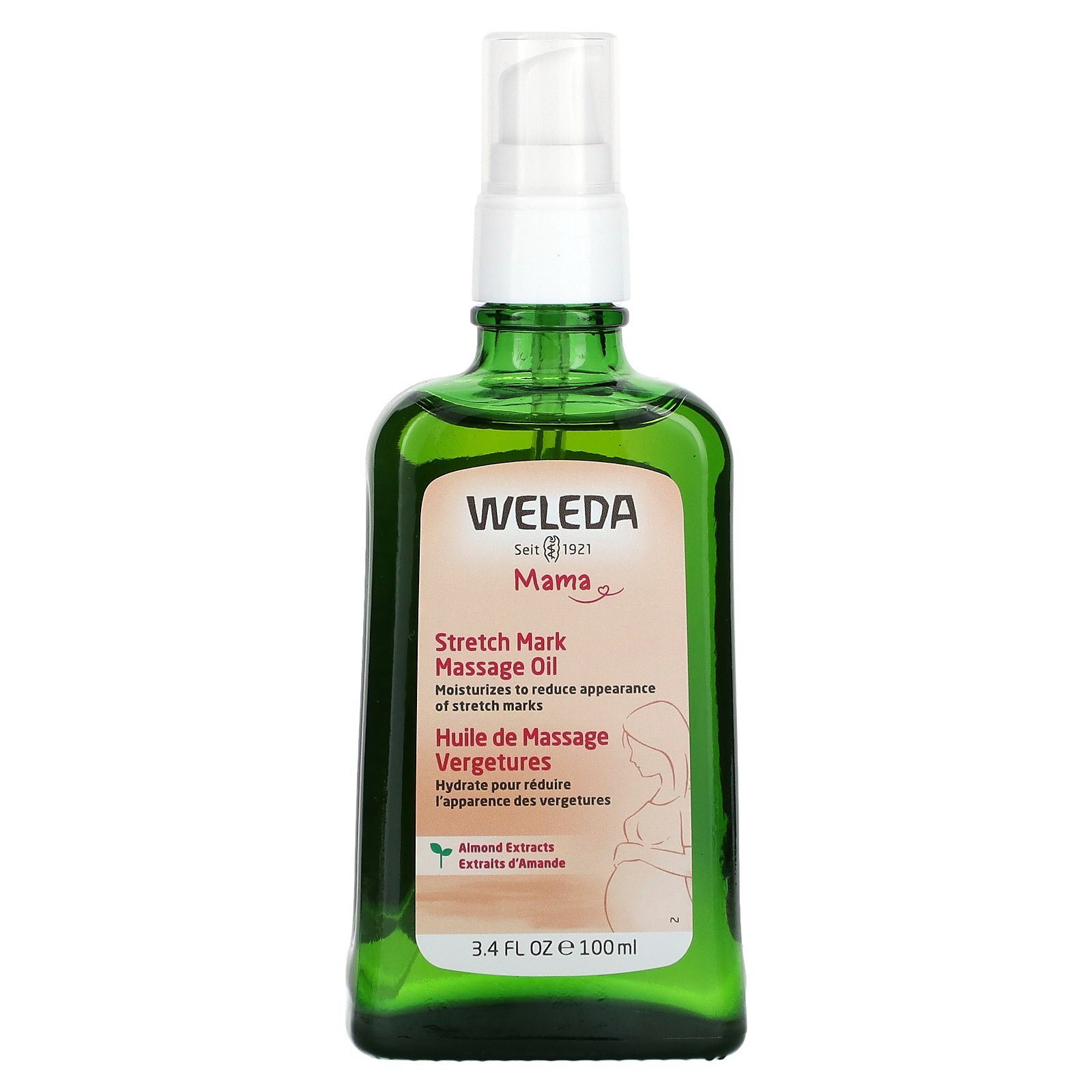 Weleda Stretch Mark Massage Oil 3 4 fl oz 100 ml All-Natural, No Artificial