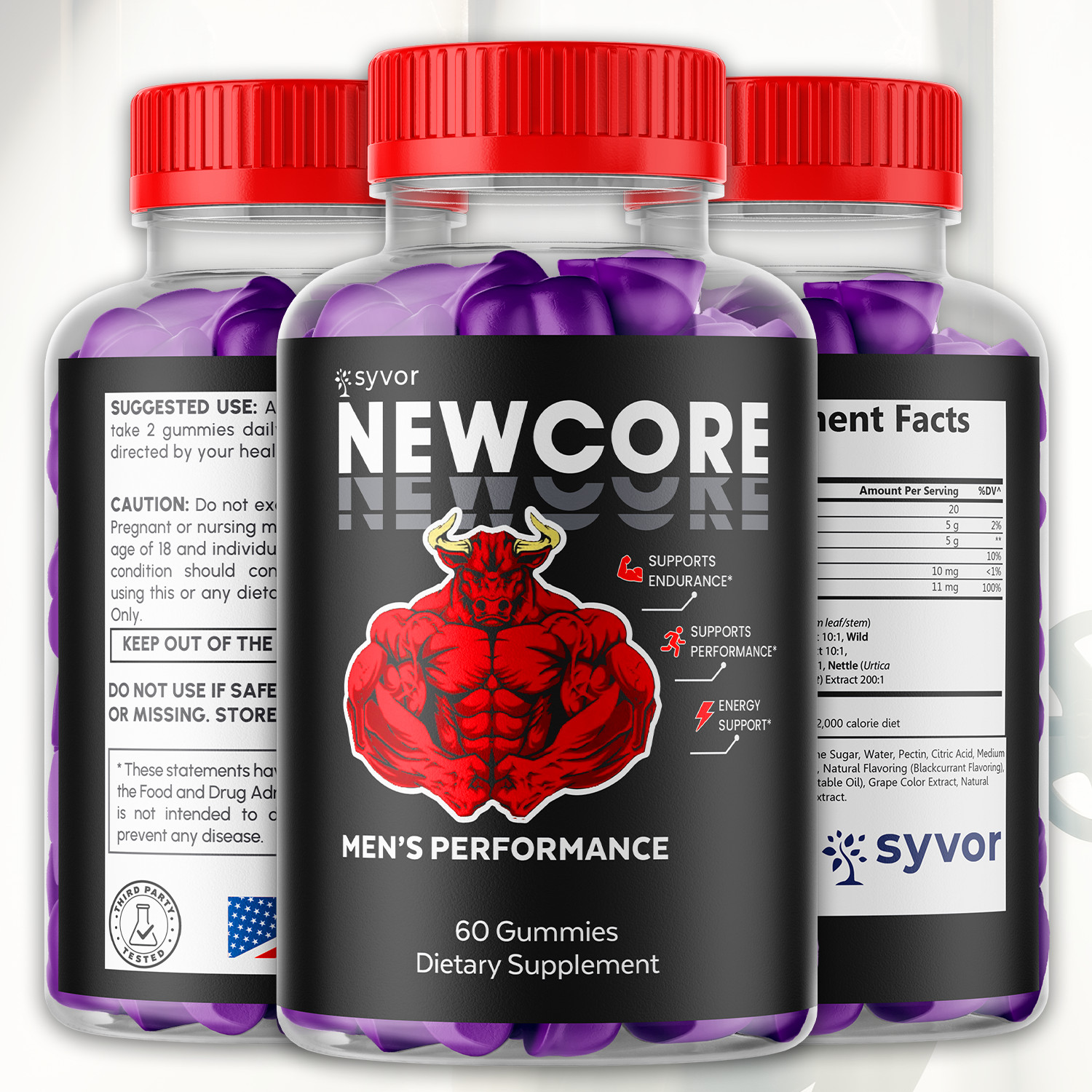 (5 Pack) Newcore for Men Advanced Formula NewCore Vitamin Supplement 300 Gummies