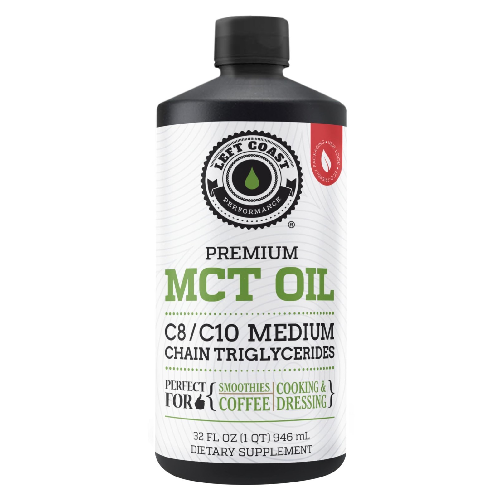 100% Pure Coconut MCT Oil 32 Fl Oz | C8 C10 for Energy & Focus – Keto, Smoothies
