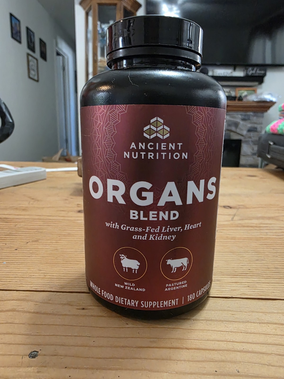 Ancient Nutrition Organs Blend Dietary Supplement 180 Capsules, Exp 10/02/2027