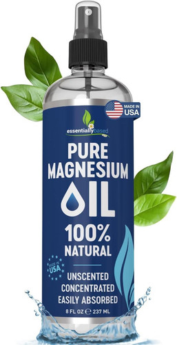 Pure Magnesium Oil Spray 8oz – Topical 8 Ounce (Pack of 1)