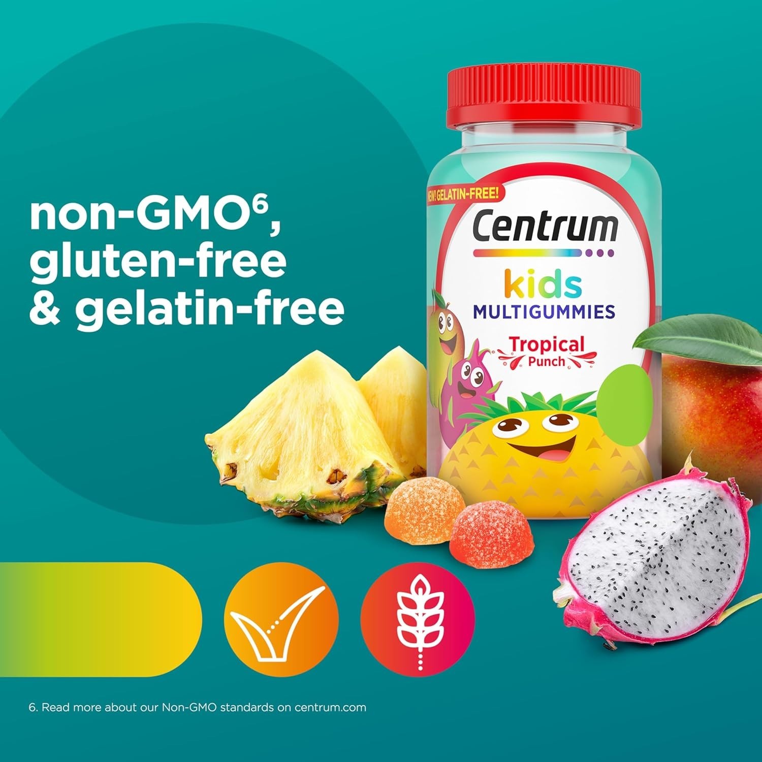 Multivitamin Gummies, Tropical Punch Flavor Made With Natural