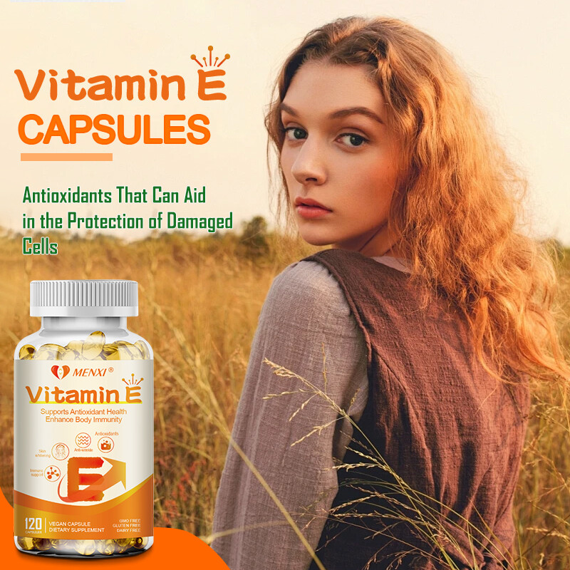 Vitamin E Oil 120 Capsules – Boost Hair, Skin,Nail & Face Health Naturally MENXI