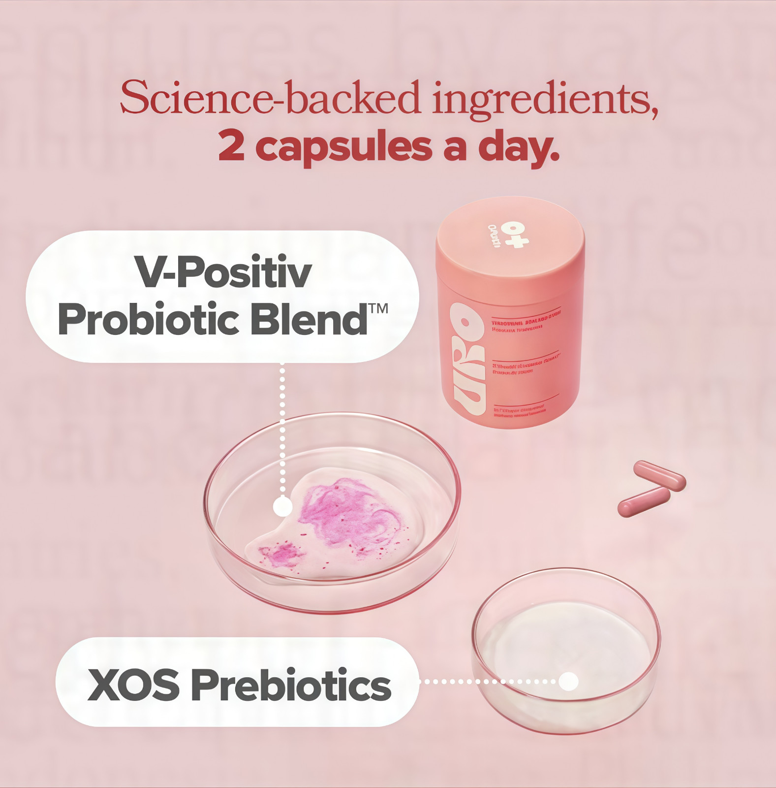 3Packs URO O Positiv Vaginal Probiotics for Women pH Balance w/ Prebiotic 180 ct
