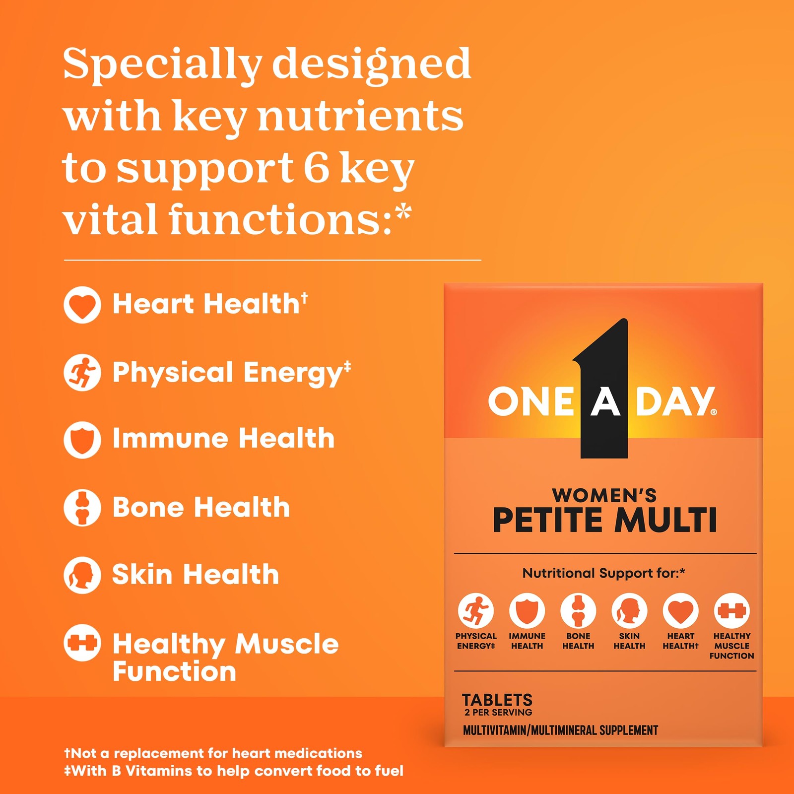 One A Day Women’s Petites Multivitamin,Supplement with Vitamin A, C, D, E and…