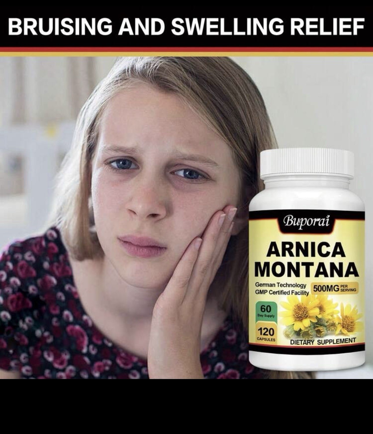 Buporai Arnica Montana 500mg For Muscle & Joint Health Ant-Anflammatory Support