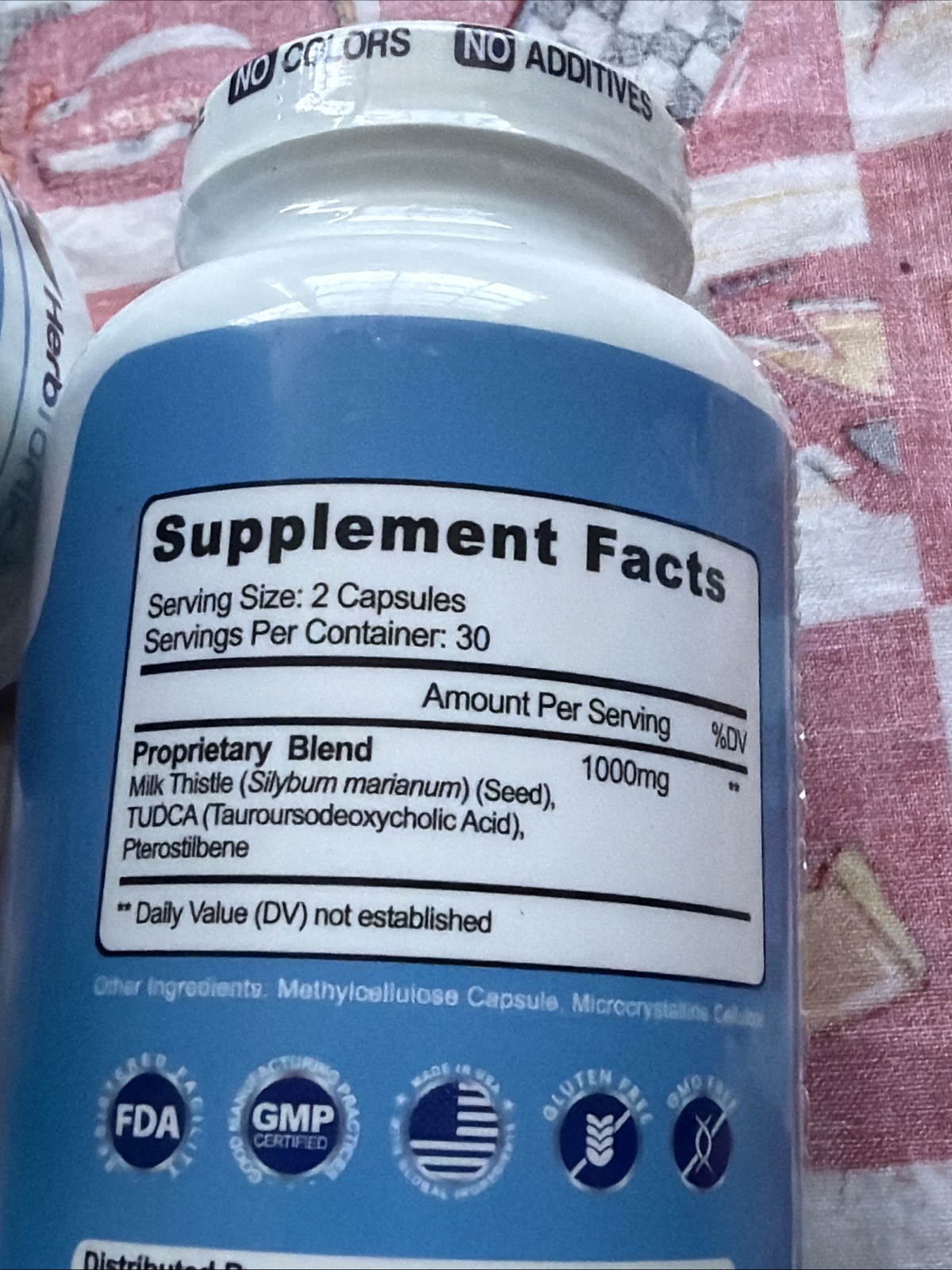 2X Herbtonics TUDCA & Milk Thistle 1000mg 60 Vegetarian Capsules Ea 01/01/2028