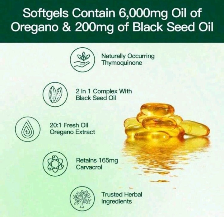 VivoNu Oil of Oregano Capsules 6000mg Oil Oregano Black Seed Oil energy balance