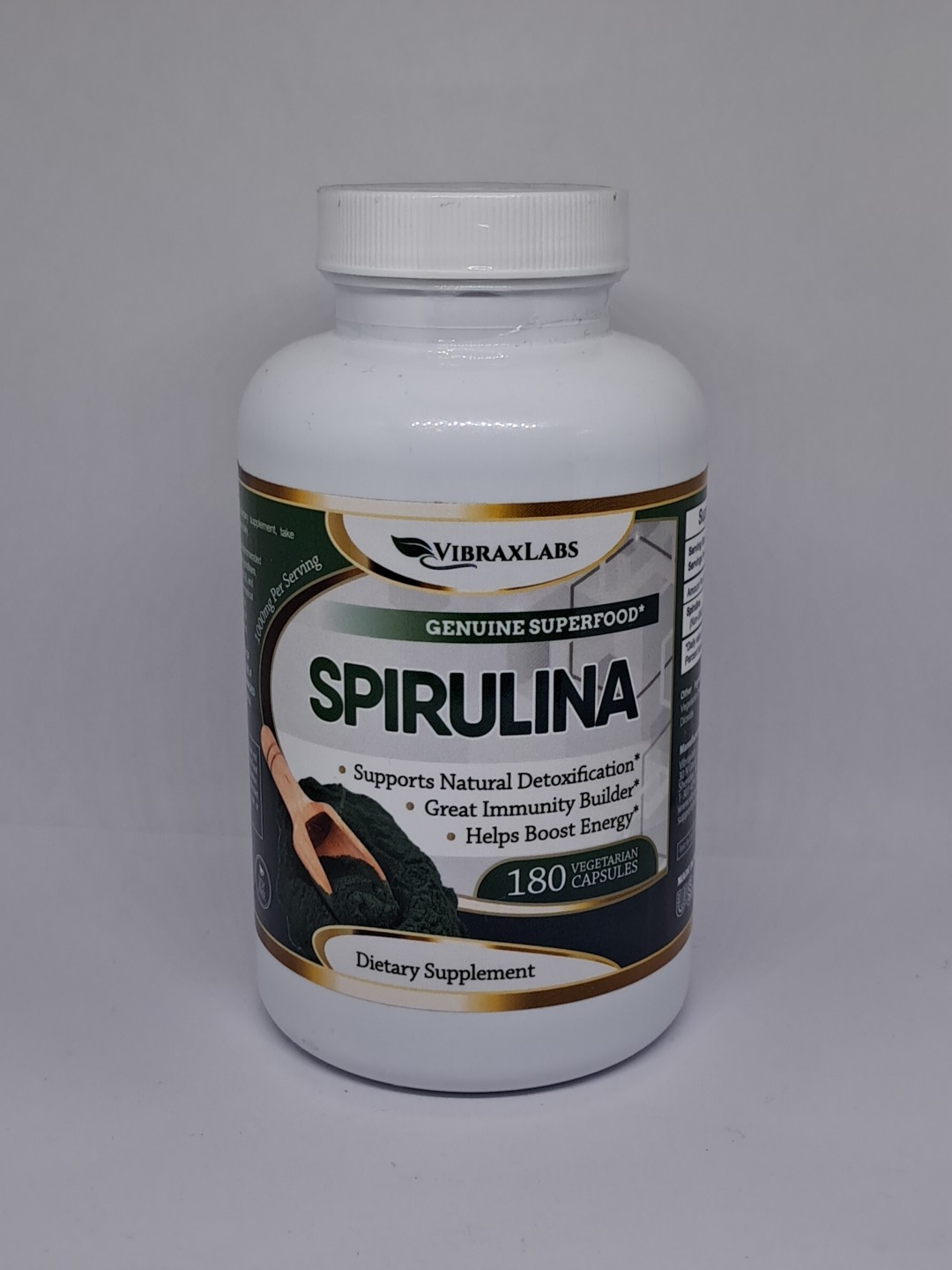 VibraxLabs Spirulina 180 CAPSULES exp12/2025