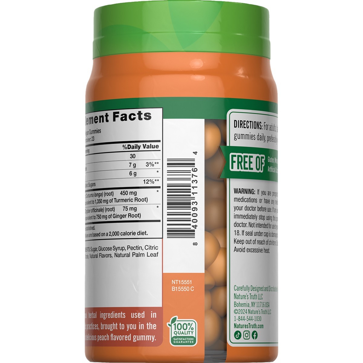 Nature’s Truth Turmeric & Ginger Vegan Gummies – 70ct: Dietary Supplements