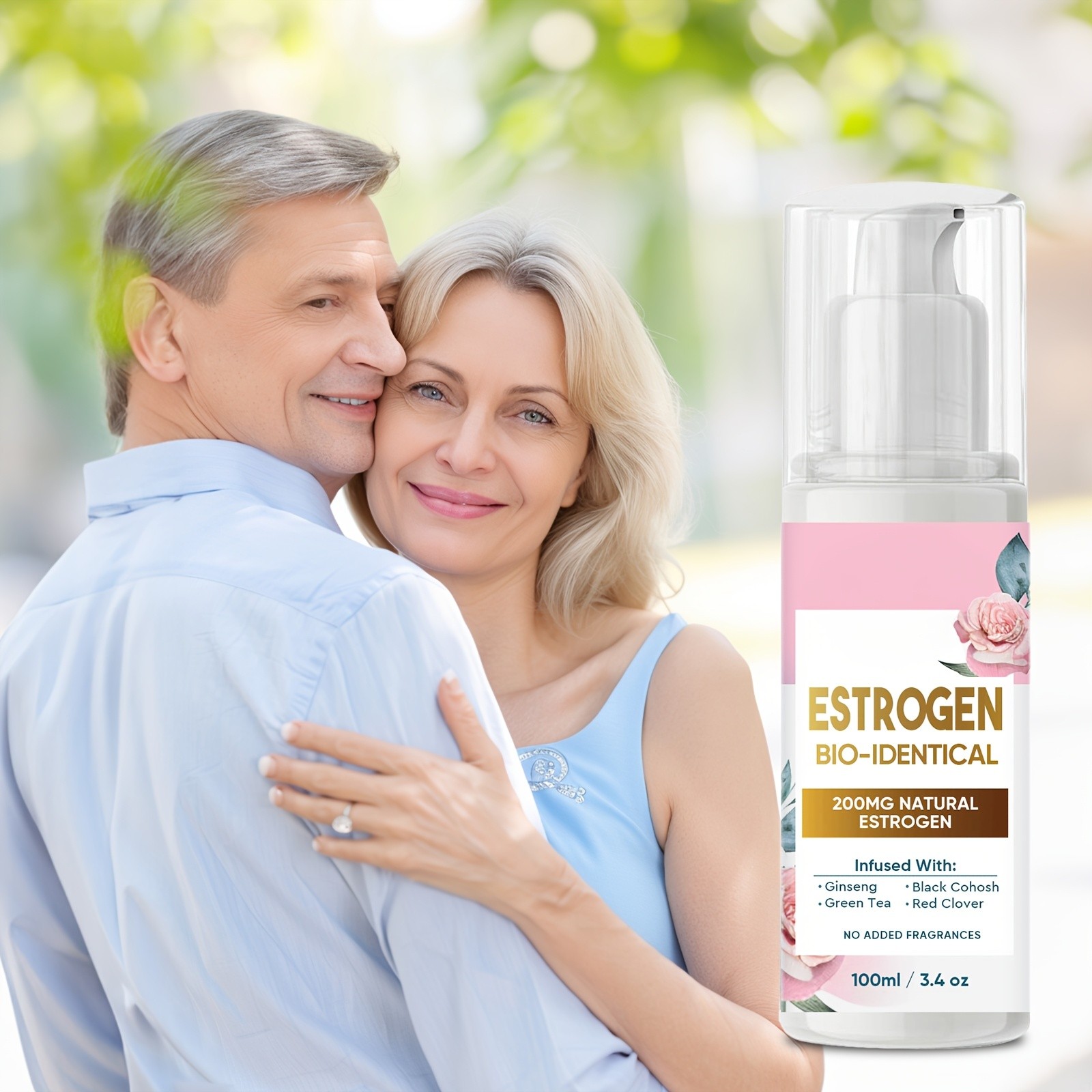 Estrogen Cream for Women, Ginseng & Green Tea, Supports Menopause & Balance