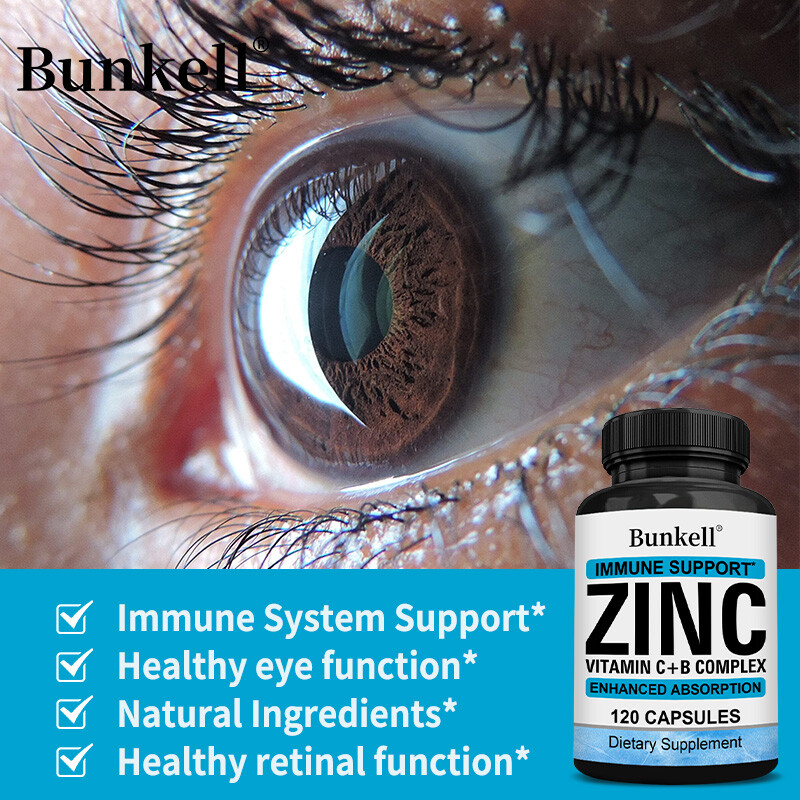 Vitamin C & Zinc Capsules 100mg Complex Supplement Vegetarian 30/60/120 Capsules