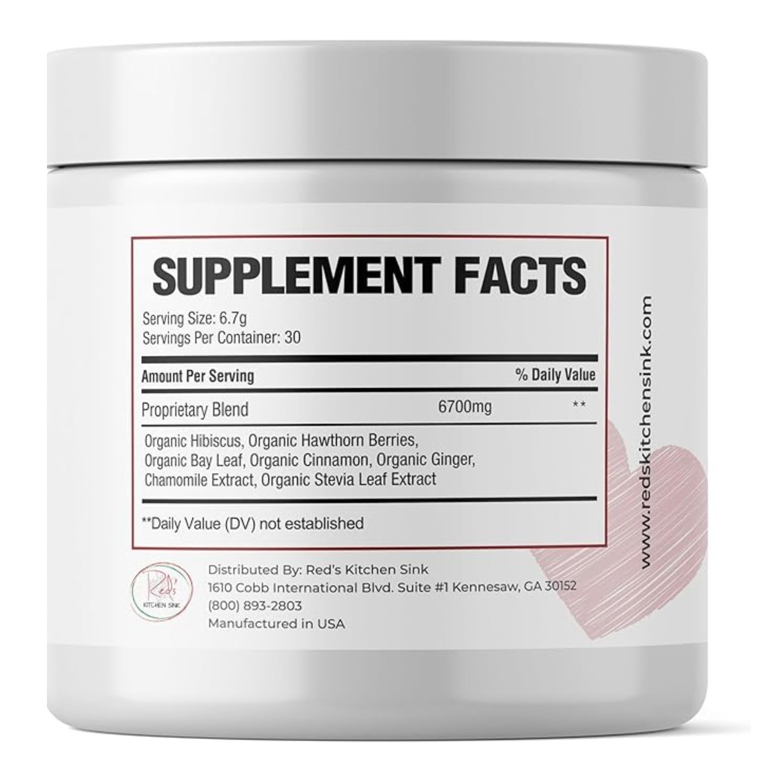 Daily Superfood Powder – Hibiscus, Hawthorn Berry, Ginger & More – 200g, 30-Day