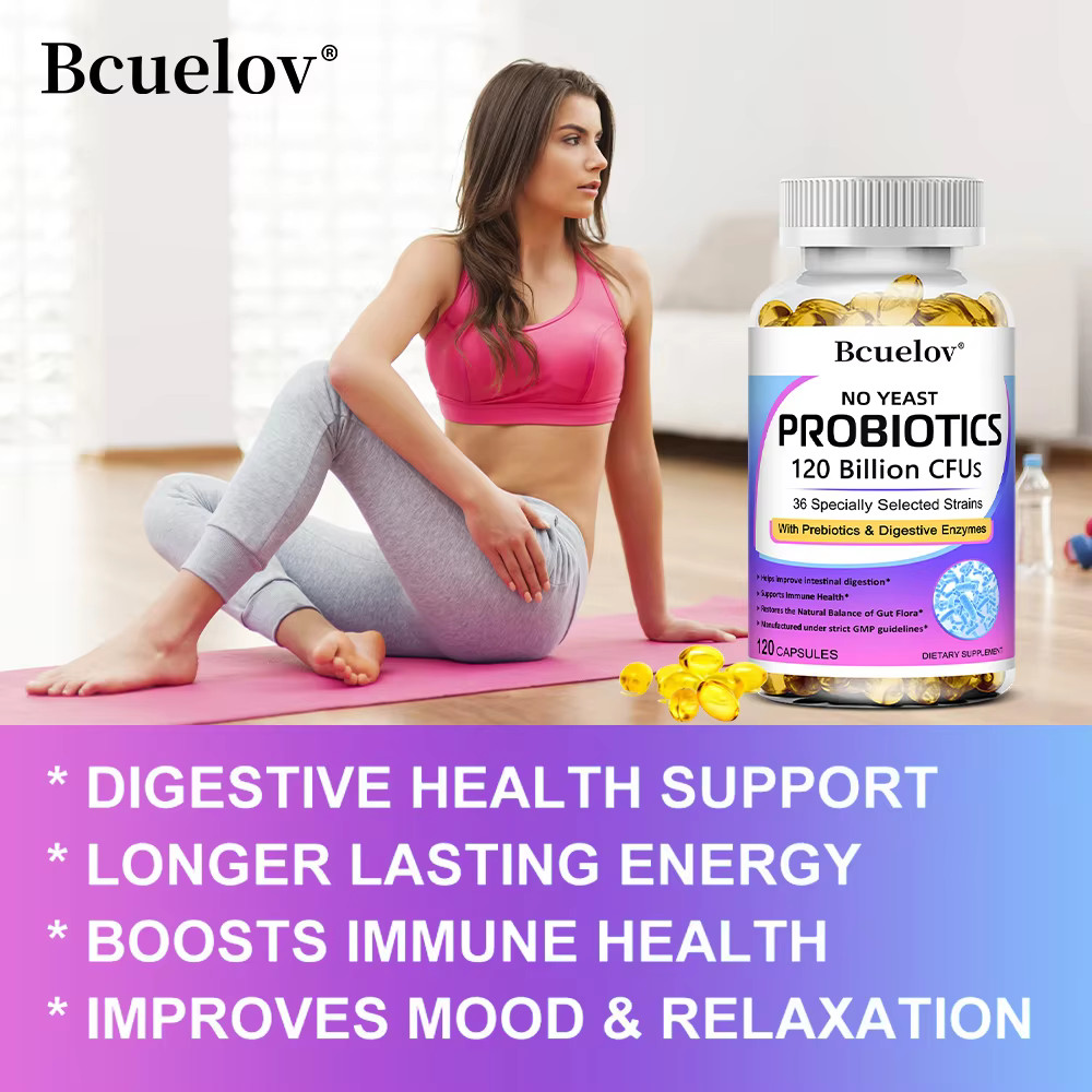 Digestive Enzymes Prebiotic & Probiotics Gas, Constipation & Bloating Relief 120