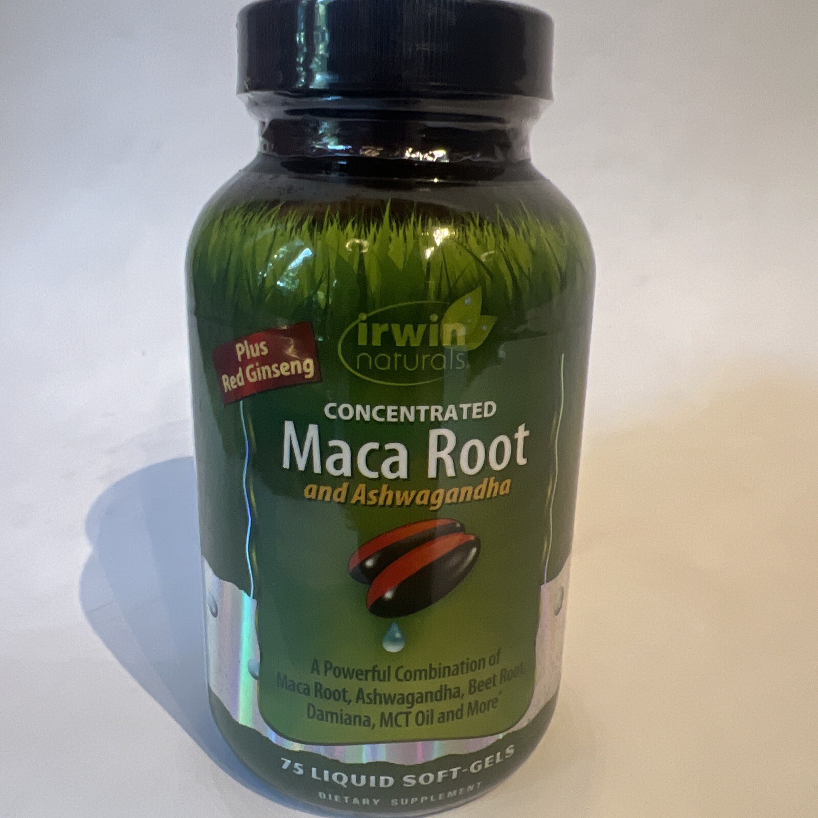 Irwin Naturals Concentrated Maca Root & Ashwagandha 75 Softgels Exp 06/2026