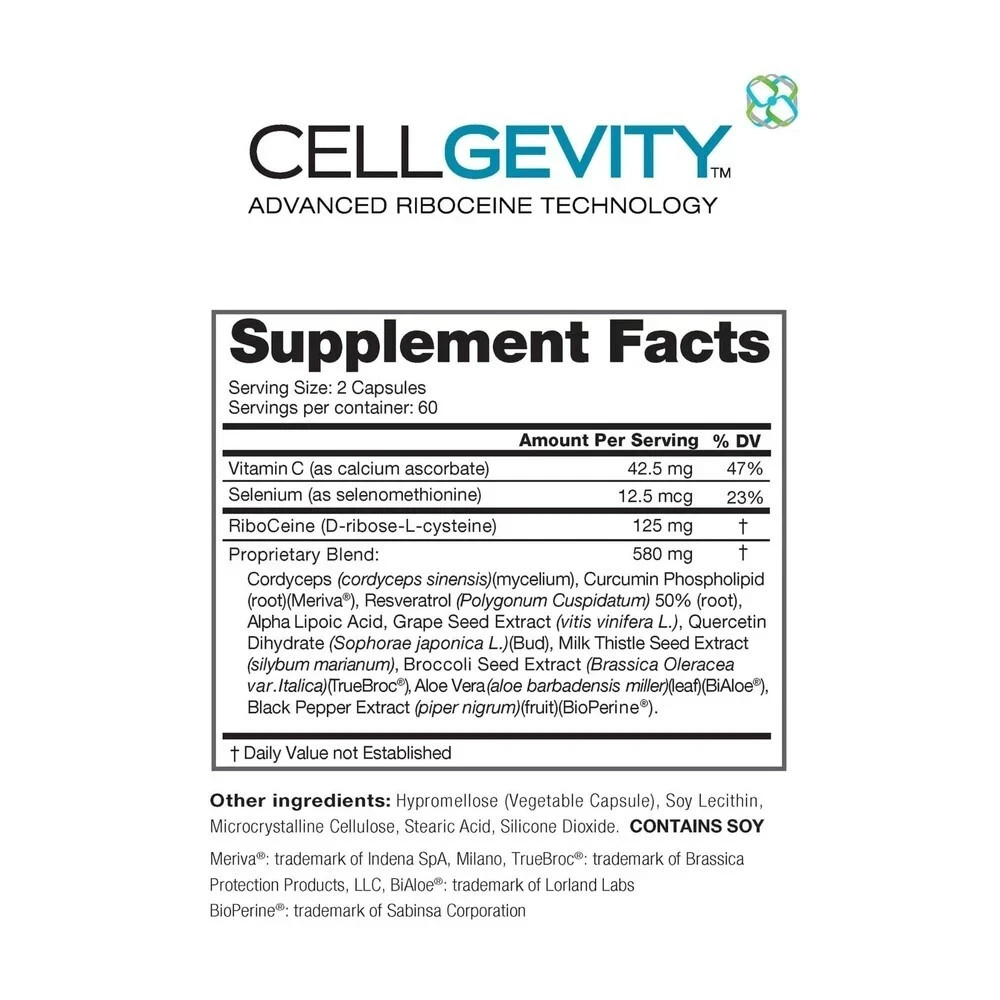 Cellgevity, Advanced Riboceine Technology, 120 Vegetable Capsules, Exp. 10/2026