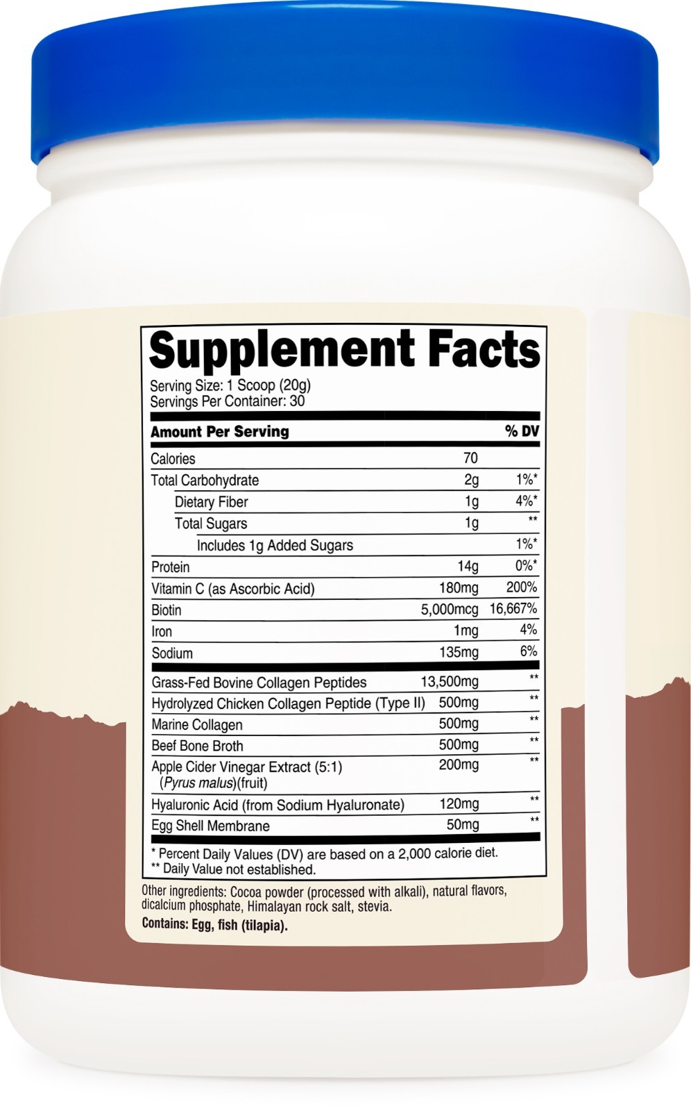 Nutricost Multi Collagen + Beauty & Protein Powder (Milk Chocolate) 30 Servings