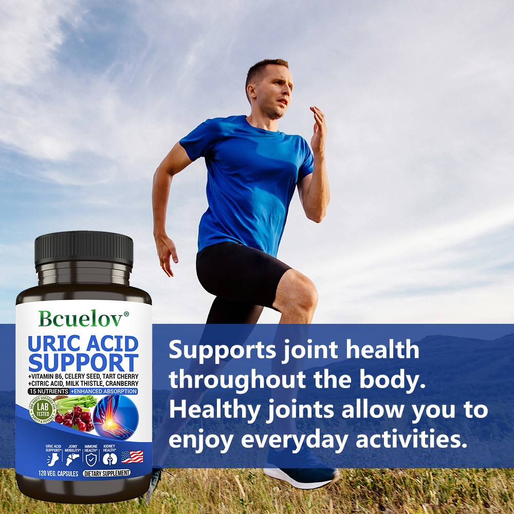 Uric Acid Gout Cleanse Supplement Tart Cherry Joint Pain Cardiovascular Disease