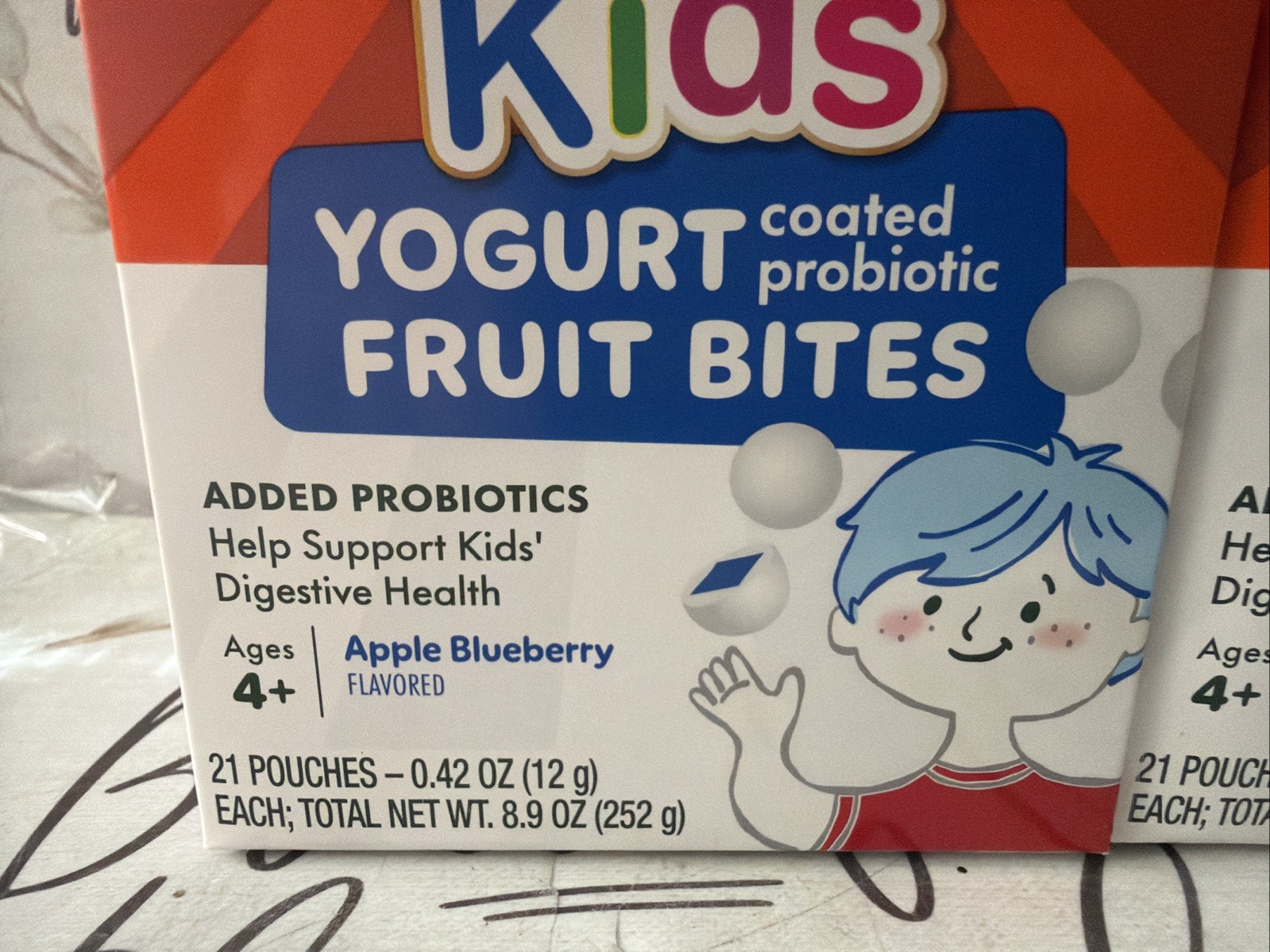 Align Kids Probiotics Yogurt Coated Fruit Bites Apple Blueberry 21 Pouches 2Pk